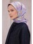 Tivil Saf Ipek Eşarp 4210 - 50 Lila Çiçek Desen 1