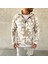 Erkek Yarım Fermuarlı Desenli Polar Sweat Yakalı, Uzun Kollu, Oversize Rahat Kalıp - Bej 3