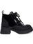 Siyah Casual Rugan Deri Kadın Bot 1