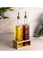 Olea - 2'li Ahşap Yüksek Standlı Cam Zeytinyağı Şişesi Yağdanlık Damlatmaz Yağlık Sirkelik 500ML 5
