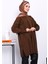 Kahverengi Soğuk İplik Merserize Triko Tunik 3
