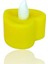 Kalp Model Işıklı Tealight Sarı Mum 1