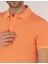 Erkek Açık Turuncu Slim Fit Polo Yaka Merserize Tişört 50262665-VR189 7