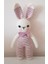 Pembiş Tavşan Uyku Arkadaşı Amigurumi Organik Oyuncak 1