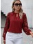 Kadın Uzun Dantel Kollu Yuvarlak Yakalı Sandy Bluz 1