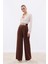 Kemerli Salaş Pantolon - Kahve 4