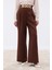 Kemerli Salaş Pantolon - Kahve 6