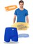 Erkek Yuvarlak Yaka Penye Atlet ve Klasik Kesim Boxer Takım 6'lı Set (12 Parça) SER0002 - SER0006 1
