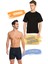 Erkek Sıfır Yaka Penye Atlet ve Klasik Kesim Boxer Takım 6'lı Set (12 Parça) SER0003 - SER0006 1