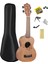 SPA-261 Ladin Ağacı Kelebek Desenli Kaliteli Soprano Ukulele Seti 1