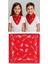 10 Adet Kırmızı Ay Yıldız Türk Bayrağı Temalı Pamuk Kumaş Fular - Bandana - 23 Nisan, 29 Ekim 1