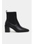 Sirius Siyah Mat Lastik Detay Kadın Topuklu Bot 1