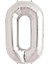 0 Rakam Folyo Balon Gümüş 40 Inç 1