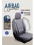 Opel Crosland Uyumlu Yarı Deri Oto Koltuk Kılıfı Ön/arka 5 Li Set Atlas Füme 7