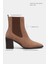 Sirius Taba Süet Lastik Detay Kadın Topuklu Bot 3