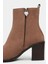 Sirius Taba Süet Lastik Detay Kadın Topuklu Bot 5