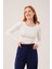 Ters Dikişli Basic Beyaz Body Bluz 1