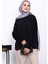 Siyah Bisiklet Yaka Desenli Angora Yumoş Triko Kazak 3