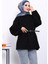 Siyah Bel Kemerli Angora Tunik 3