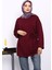 Mürdüm Yanları Yırtmaçlı Bel İpli Tunik 1