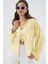 Kadın Bdart Fiyonk Bağlamalı V-Yaka Bluz Kehribar Sarısı 1