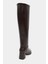 Christa Kahve Raşel Rustik Desen Küt Burun Kadın Topuklu Çizme 4