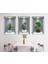 3D Çiçek Vazo Duvar Sticker 3 Lü Set Gri Fon 2