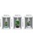 3D Çiçek Vazo Duvar Sticker 3 Lü Set Gri Fon 4
