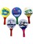 Beach Ball Tahta Raket – 2 Adet Raket + 1 Adet Top (Renkli) 1