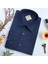 Klasik %100 Cotton Uzun Kollu Terletmeyen Kışlık Flanel Kumaş Lacivert Gömlek (Regular Kalıp) 2