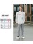 Unisex Şardonlu Relaxed Fit Oversize Sweatshirt Beyaz 8