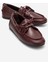Serelıs Bordo Cilt Hakiki Deri Bağcıklı Kadın Loafer Ayakkabı 1