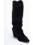 Elarıs Siyah Süet Körüklü Kadın Kalın Topuklu Çizme 3