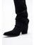 Elarıs Siyah Süet Körüklü Kadın Kalın Topuklu Çizme 4