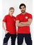 Acil Sağlık Yakalı Tshirt Kısa Kol Nakışlı - Kırmızı 5