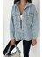 Kadın Kapüşonlu Denim Ceket – Sportif & Sokak Stili 2