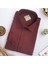 Klasik %100 Cotton Uzun Kollu Terletmeyen Kışlık Flanel Kumaş Bordo Gömlek (Regular Kalıp) 2