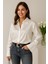 “kadın Saten Dokulu Şık Uzun Kollu Gömlek – Ofis & Günlük Kullanıma Uygun Bluz” 5