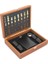 Ahşap Kutulu Satrançlı Matara Seti 8 Oz Siyah Renk 1