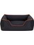 Techmrt Pet Comfort Alpha Köpek Yatağı Siyah W Turuncu Biye M 80X65CM 1