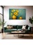 Kanvas Yatay Duvar Tablosu Kanvas Sari Cicekve Fincan Ev Ofis Salon Modern Duvar Tablosu 2