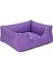 Techmrt Pet Comfort Alpha Kedi ve Köpek Yatağı Mor W Beyaz Biye S 60X50CM 2