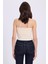 Kadın Slim Fit Dar Kesim Pamuklu Straplez Bej Bluz 7