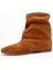 Noar Taba Süet Hakiki Deri Büzgülü Fermuarlı Kadın Bot 4