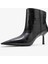 Rassel Siyah Baskı Mat Burunlu Kadın Ince Topuklu Bot 4