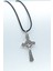 Hz. Isa Haç Gümüş Kaplama Deri Ip Kolye 1
