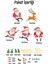 Sevimli Noel Babalar Yılbaşı Süsleme Bebek Çocuk Odası Sticker Seti Yeniyıl 3