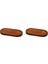 Doğal Kayın Ahşap Yağdanlık Altlığı – Oval Şık Sunumluk (2 Adet) 12*25 cm 2