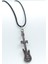 Slipknot Elektro Gitar Gümüş Kaplama Deri İp Kolye 1