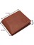 Hakiki Deri Kağıt Para, Bozuk Para ve Kart Bölmeli Erkek Cüzdanı - Taba 1